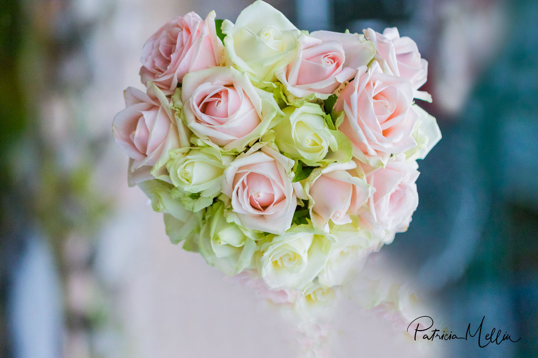 Bröllopsbuket, buket, bröllop, blommor, rosor, rosa rosor, vita rosor, kärleksbuket